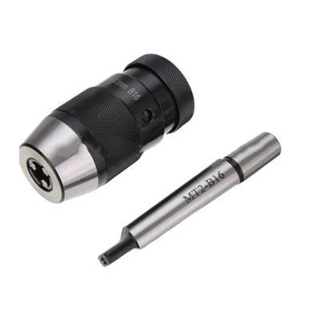 116mm Self Tightening Keyless Lathe Drill Chuck B16 MT2 B16 For Arbor Compatible for Drilling Milling and Lathe Equipment