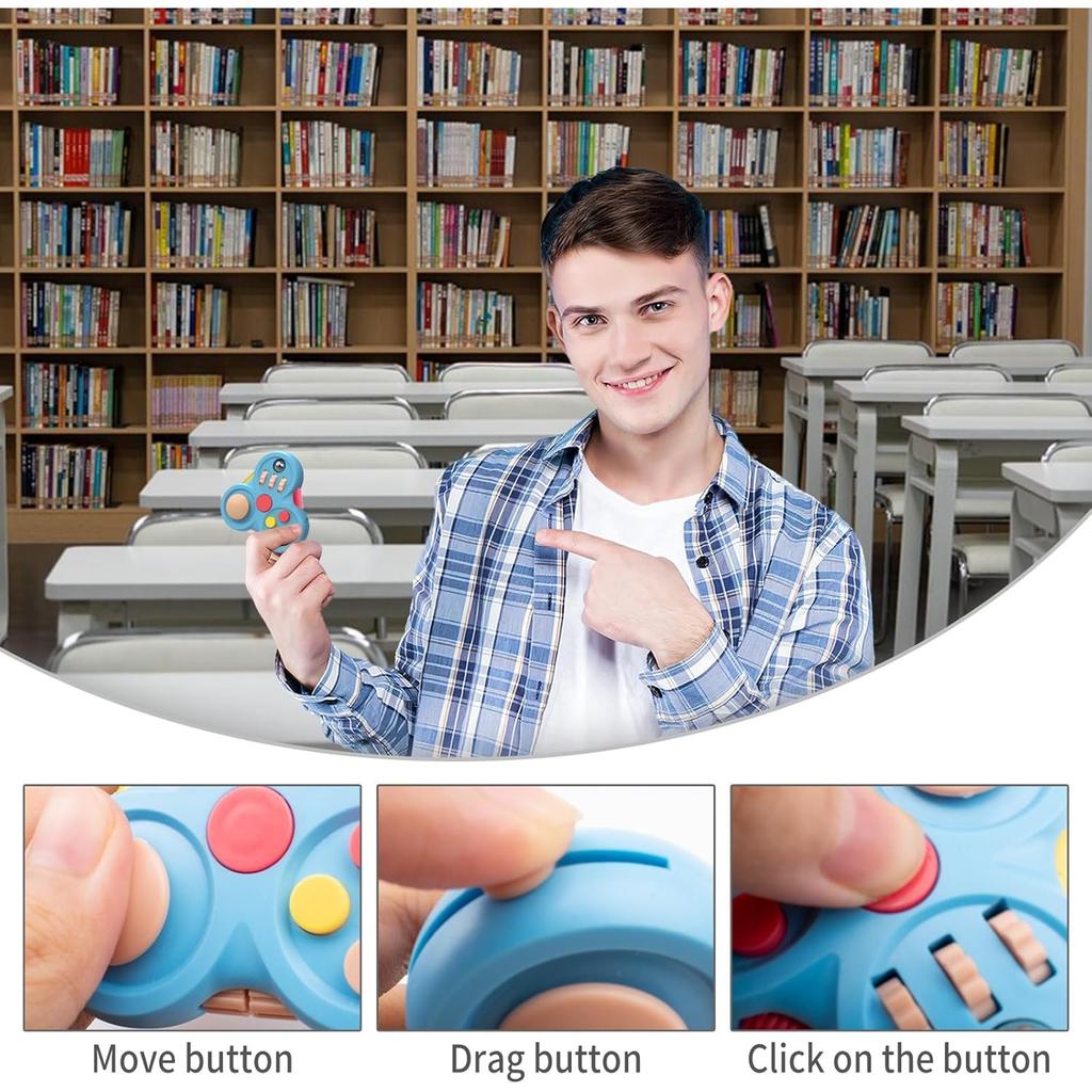 Fidget Toys, Fidget Pad Fidgets, Autism Figette Cubes, Cool Fidget Clicker Controller Desk Toys, Anxiety Relief Stress ADHD Toys, Sensory Fidget Cubes