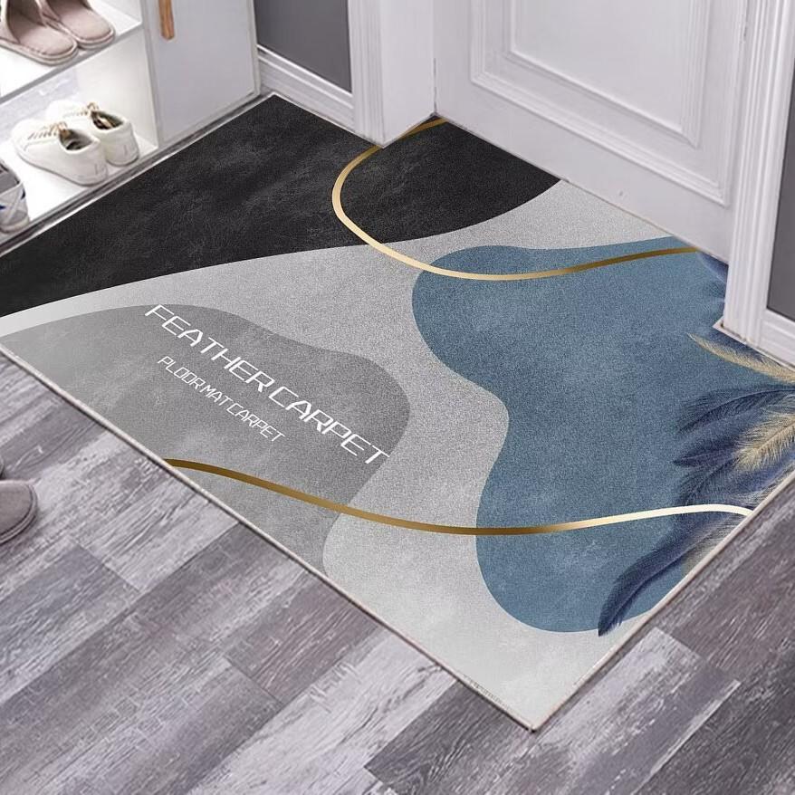 Entrance Door Carpet Household Door Mat Anti Slip Living Room Light Luxury Entrance Mat Dirt Resistant