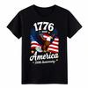Unisex Retro 1776-2026 America 250th Print T-Shirt-Patriotic Eagle Graphic Tee