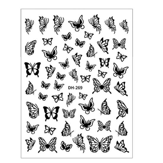 Manicure Decal Delicate Exquisite Glue-free Hollow Butterfly Nail Art Transfer Sticker for Women