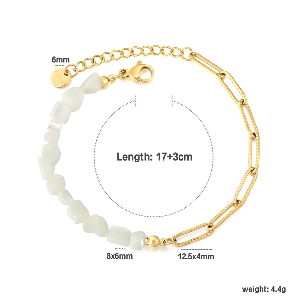 Summer Fashion Sweet and Cute Bracelet, Seaside Bohemian Style Jewelry for Women Daily Wear, Stainless Steel Exquisite Bracelet