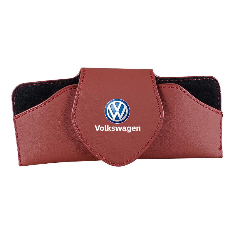 Hijk1 Volkswagen Car Sunshade Eyewear Case Sunglasses Bag For VW GTI Golf Phaeton Tiguan Passat Polo Car Interior Accessories Keychain