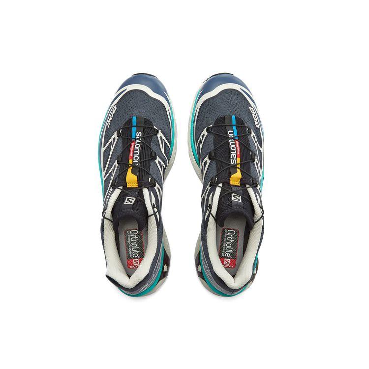 Salomon XT-6 Advanced Comfortable Fabric TPU Slip-Resistant Durable Lightweight Low-Top Running Shoes Men Running Shoes Blue Black 412637