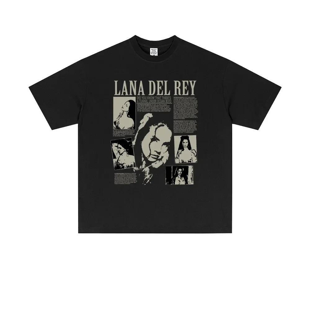 

Lana Del Rey 2026 Тур по Великобритании и Ирландии Футболка Унисекс Хип-хоп Мода Короткий рукав Летняя Модная Уличная одежда для Унисекс и ЖЕНЩИН S