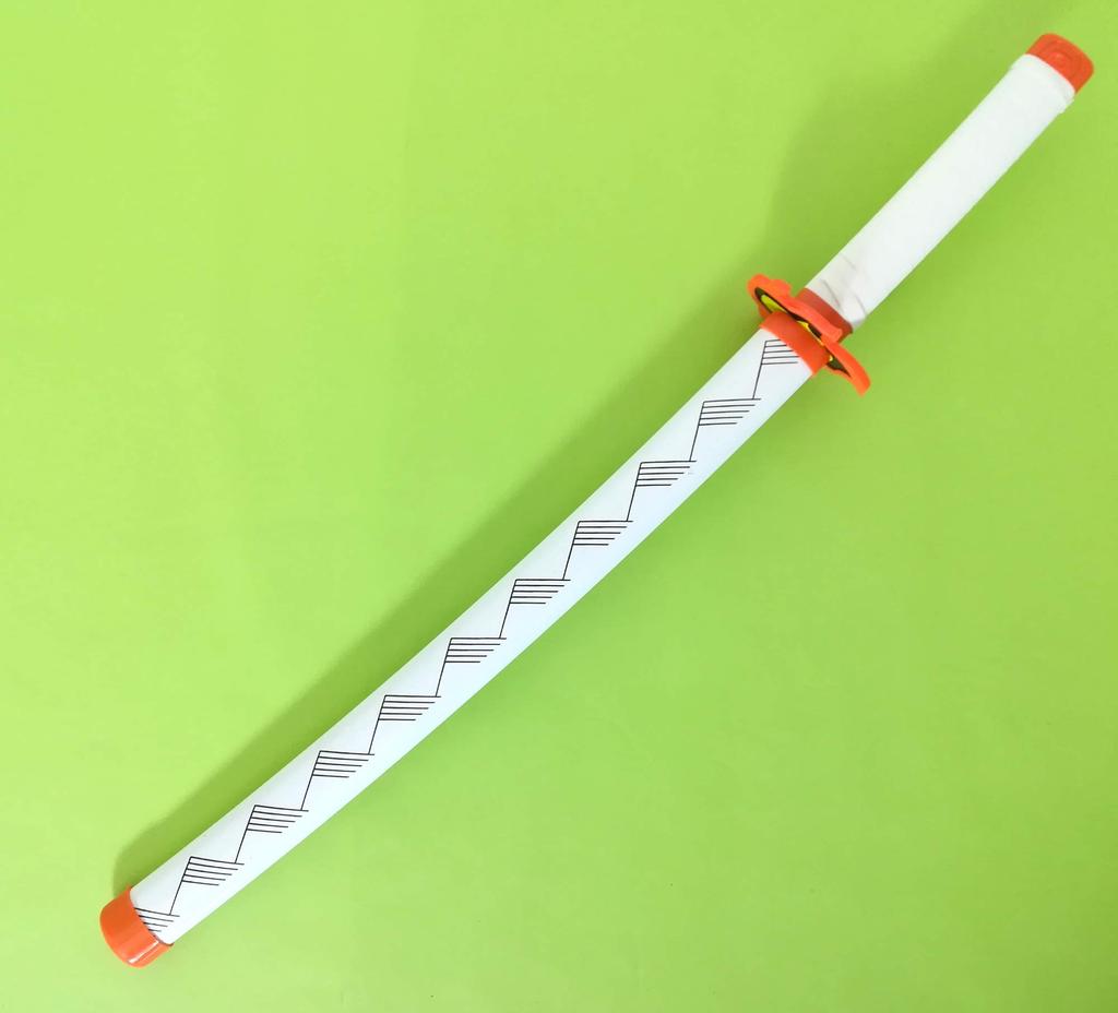 Upgraded Wooden Nichirin Sword, Rengoku Kyojuro, 78cm Short Sword, Demon Slayer, Cosplay, Interior Decoration, Japanese Sword, Katana, Weapon, S839