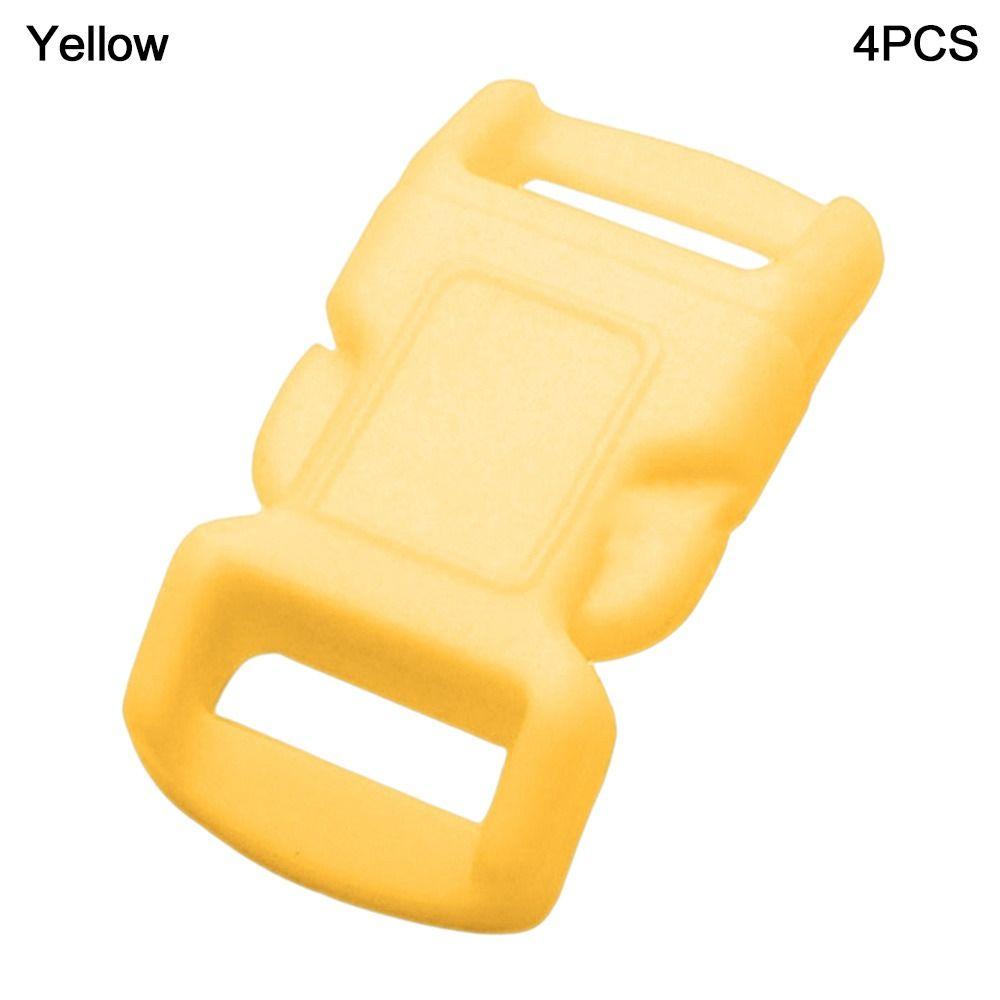 

4 шт. 10-міліметровий замок із вигнутою пряжкою. Пластикові пряжки з бічним розчепленням. Регульовані пряжки безпеки. Інструмент для використання на вулиці жовтий
