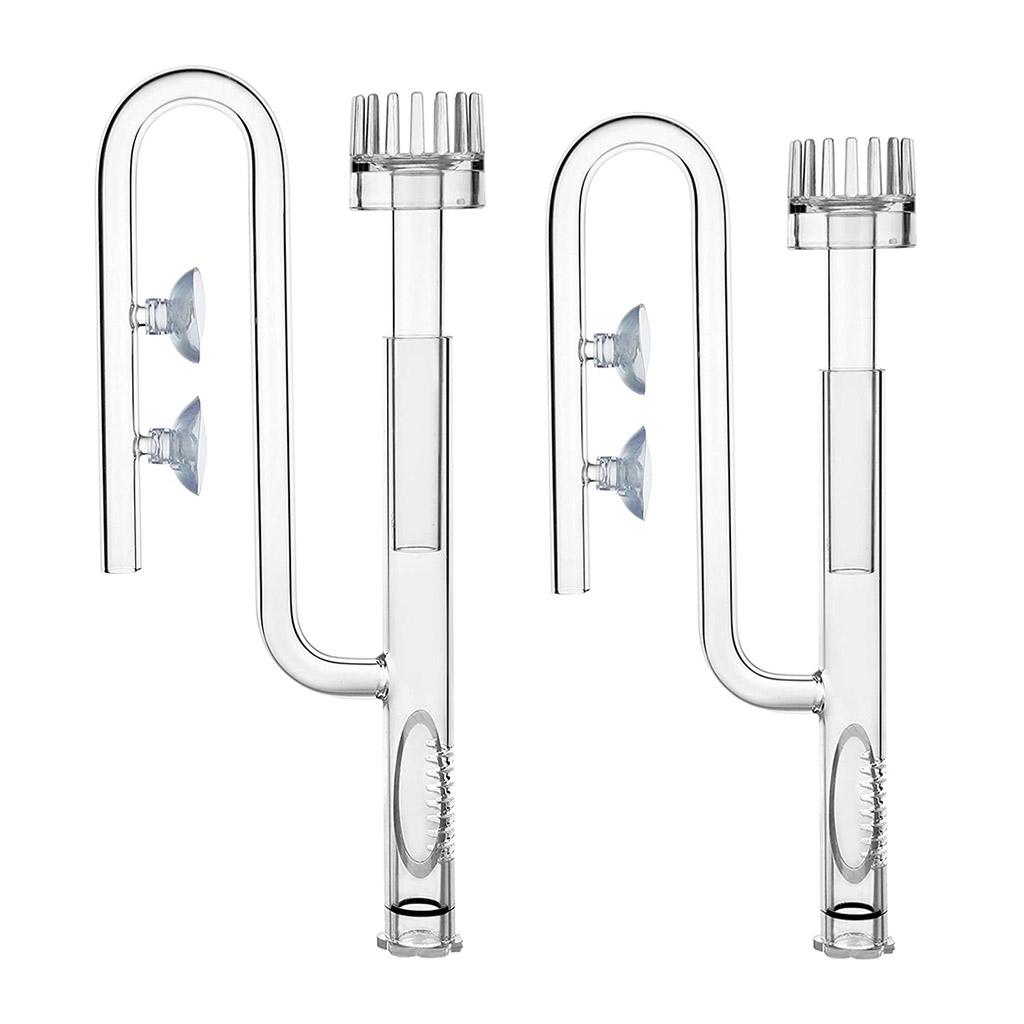 Glass Lily Pipe Inflow with Skimmer for Aquarium Absorb Dissolved Organics