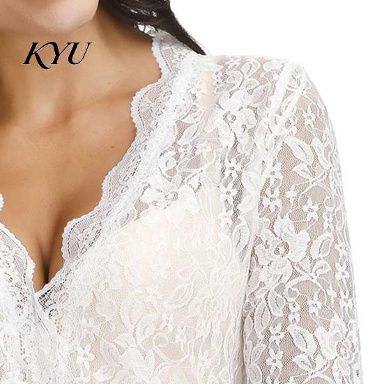 Sexy Lace Tops Women Sheer Crop Top for Oktoberfest, V-Neck Half German Dirndl Blouse Sleeve Cropped Shirt, Bavarian Costume Oktoberfest