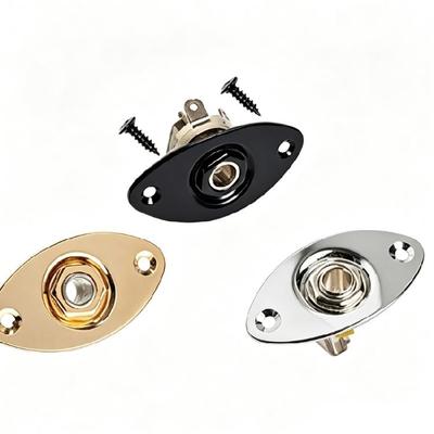 Metal Mounting Plate for Single Cut Electric Guitar Output Socket Repair and Routine Hardware Maintenance Work
