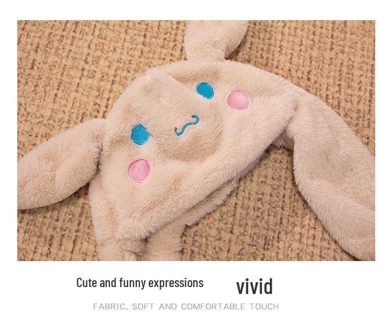Winter Plush Ear Moving Airbag Hat - Cute Gift for Girlfriend & Kids, Perfect for Festive Fun