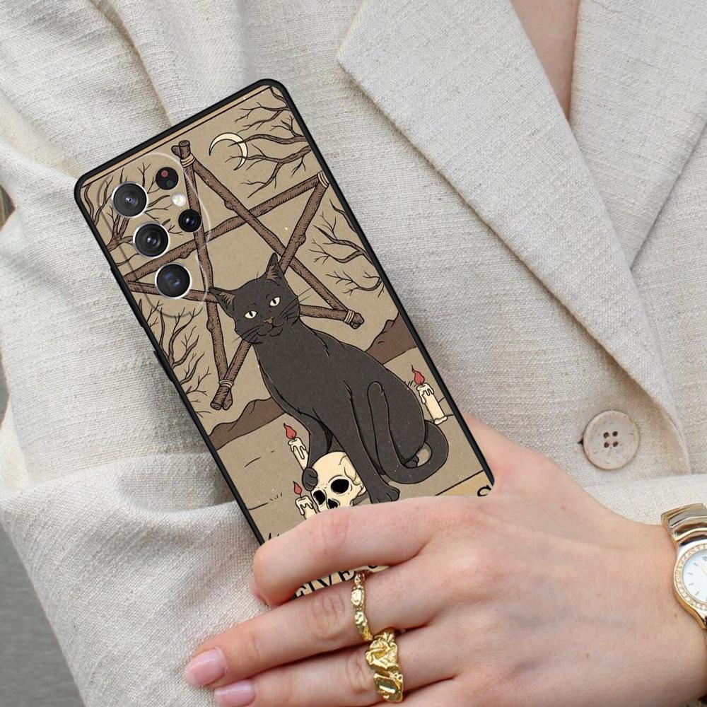 The Empress Tarot Cat Art Cell Phone Case for Samsung Galaxy S26 Ultra S25 S24 S23 S22 S21 S20 Note10 Cover