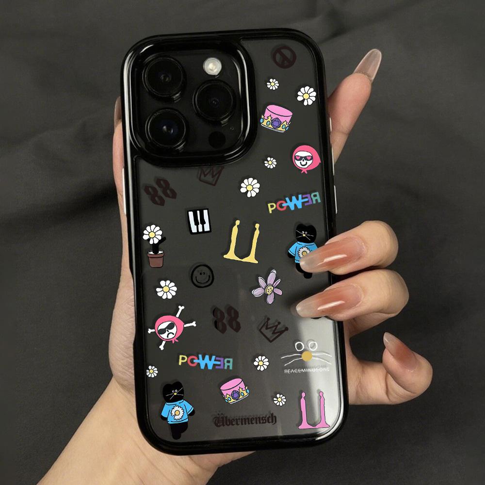 Acrylic Phone Case for iPhone 11 12 13 14 Pro 12 14 16 Pro Max for Samsung A16 A36 A56 S24 FE High-quality Painted Anti-fall Mobile Phone Case