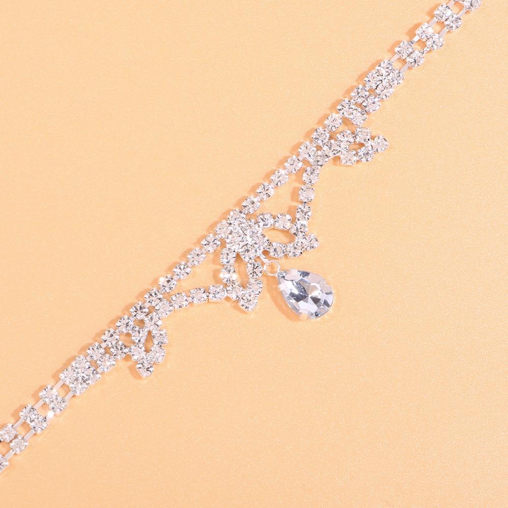 Bijuterii Pandantiv Argint Brățară de Gleznă Diamant Ochișor Strălucitor Stras Brățară de Gleznă Lanț de Picior pentru Damă