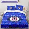 Cruz Azul Themed 3pcs Bedding Set Duvet Cover Closure Includes 1 Duvet Cover & 2 Pillowcases for All Seasons Bedroom Home Dorm Decor