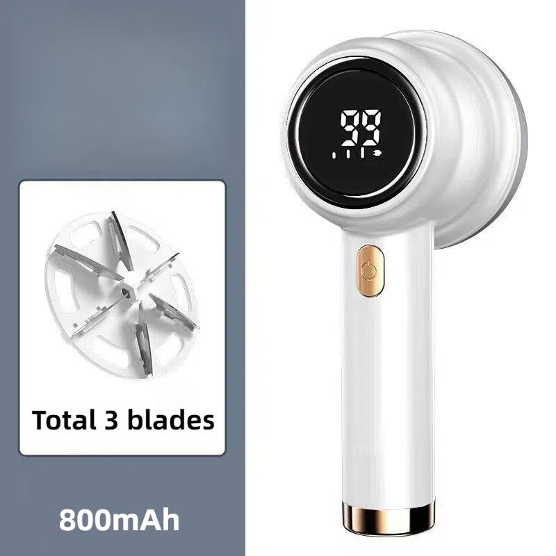 New Wireless Lint Remover Rechargeable 6-Leaf Blades 3-Speed LED Display Clothes Furniture Sweater Portable Electric Lint Shave