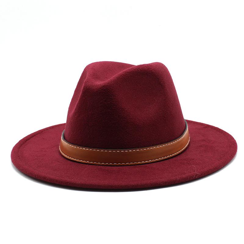 Top Hat British Classic Jazz Hat Wool Hat Big Eave Hat Flat Edge Hat For Men And Women