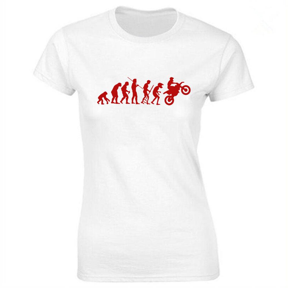 Motorcycle Girl Print Cotton Casual Tshirt Women Funny T Shirt for Lady Streetwear Regular Top Tee