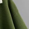 2025 Autumn/Winter Women's Color Block Polo Collar Loose Knit Sweater Pullover