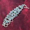 Blue Topaz Bracelet, 925 Solid Sterling Silver Gemstone Jewelry, Handmade Bracelet For Mother Day