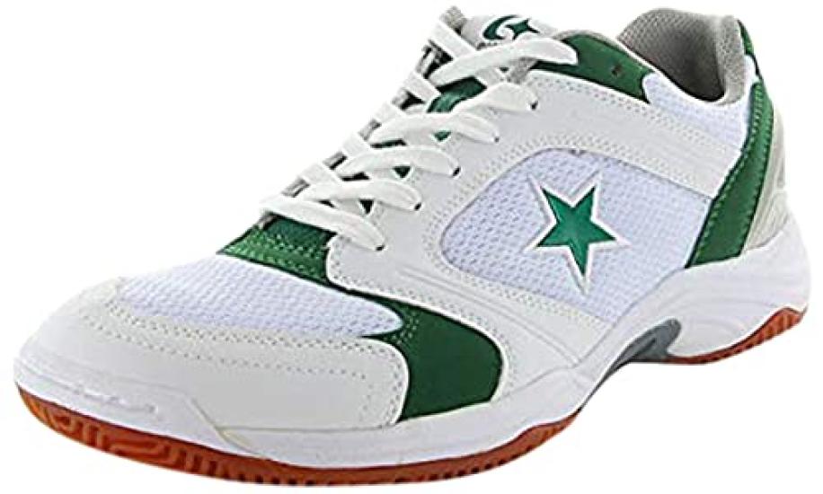

Moonstar MS1100T Size 3E Kids Sneakers, White/Green, 24.5 cm,