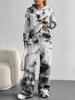 Vertigo European And American Autumn And Winter Casual Long-Sleeved Suit Women'S Hooded Sweater Trousers Two-Piece Set