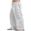 2021 Men's Linen Large Size Cotton Pocket Trousers Casual Loose Pants In 10 Colors