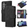 For Samsung Galaxy Z Fold7 5G Case Zipper Wallet Leather Phone Cover with Shoulder Strap