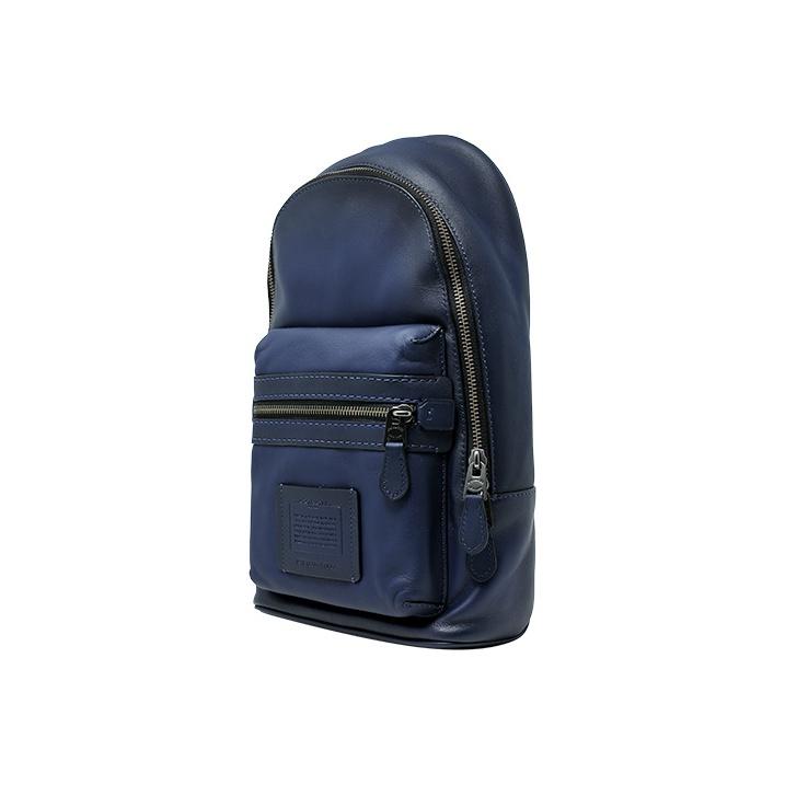Coach Academy 9 Versatile Zipper Leather Chest Bag Small Men bags Blue 37868-JICAD