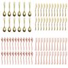 24pcs Plastic Disposable Spoons Golden Mini Spoon Set Plastic Imitate Metal Flatware For Barbecue Party Picnic Kitchenware