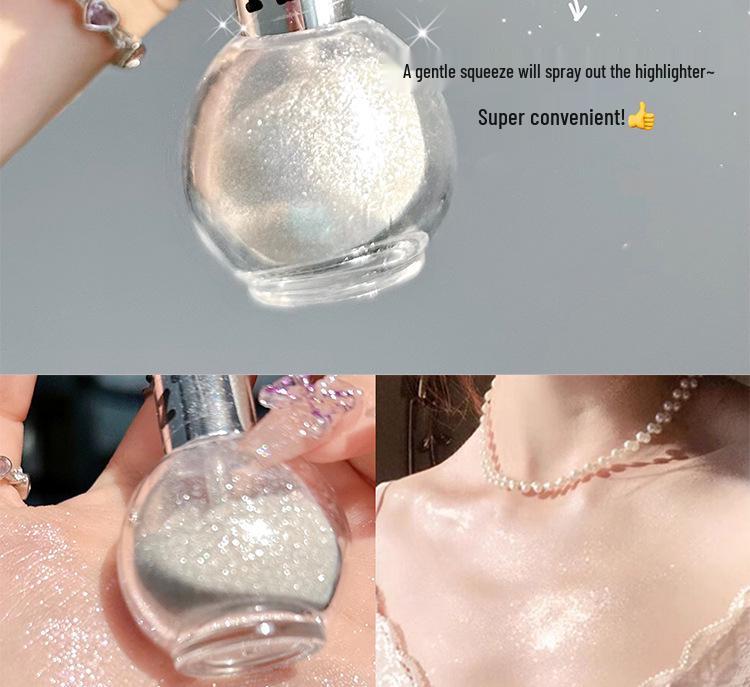 Cross-Border Shimmer Highlighter: Pearlescent Air Cushion Glitter & Spray Powder for Brightening
