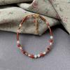 Red Millet Beads, Freshwater Pearls, Dopamine Beaded Necklace, Women'S Fashion Red Natural Stone Agate Temperament Collarbone Chain