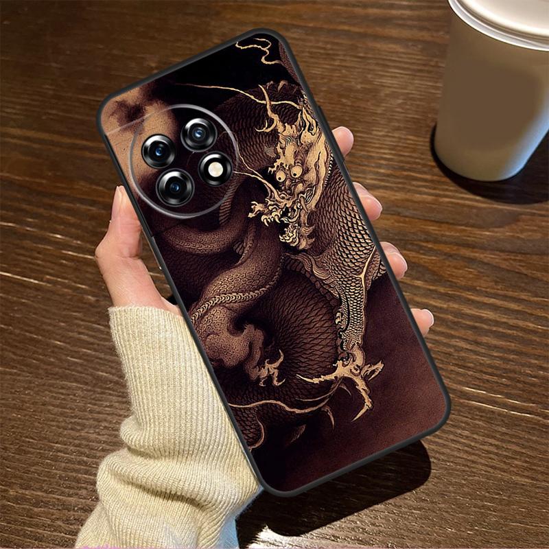 Chinese Style Crane Dragon For OnePlus 15 13 12 11 15R 13R 12R 8T 10T 13T Case For OnePlus Nord 5 CE 2 3 4 Lite N20 N30