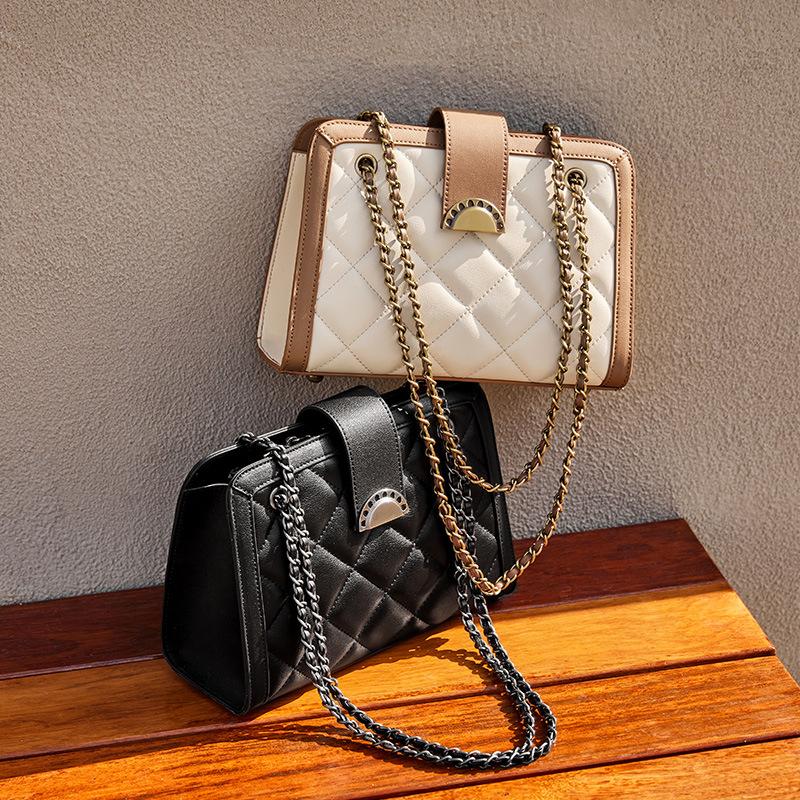 Mrs. Qiao Women's Bag 2025 New Women's Crossbody Bag Chain Bag High-end Genuine Leather Shoulder Underarm Bag