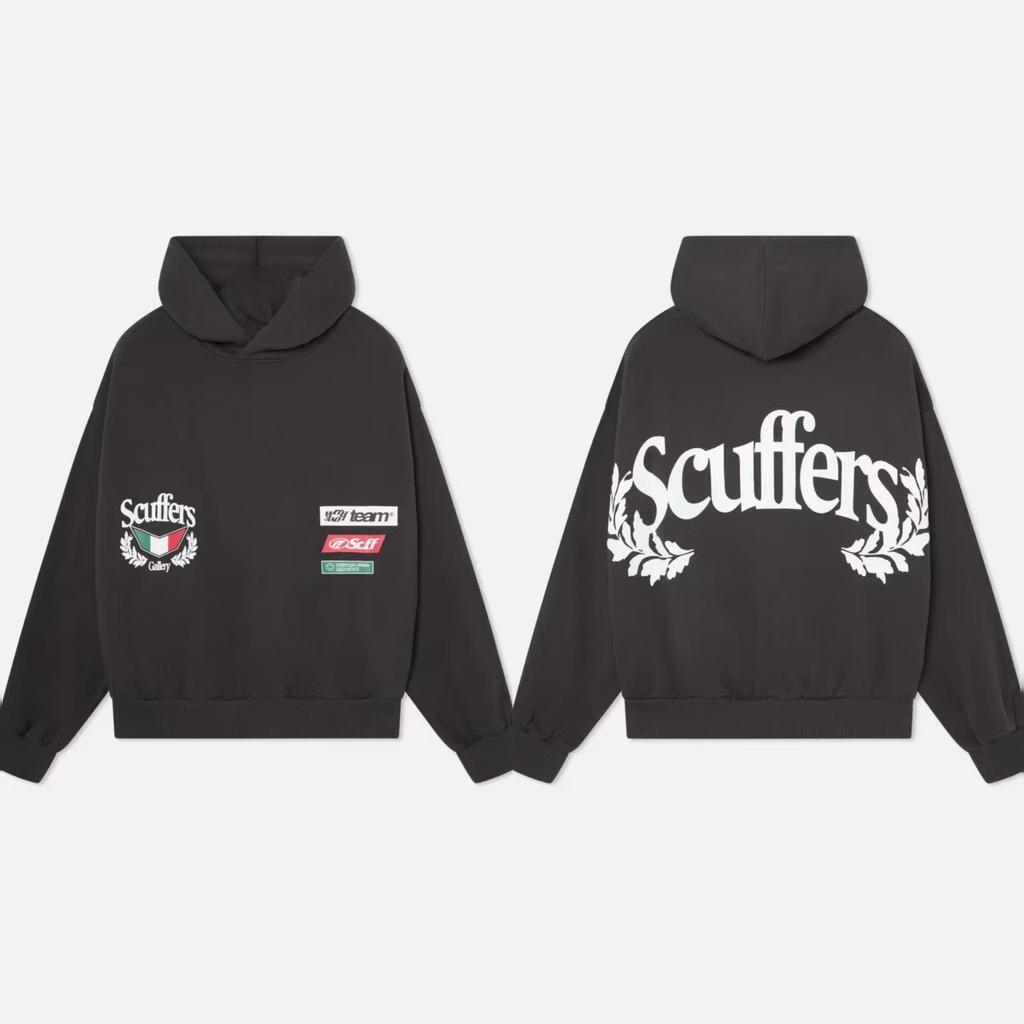 Amerikanischer Stil Bedruckte Design Kapuzenpullover Hip-Hop Verkleidung Schwarze Übergroße Jacken Unisex