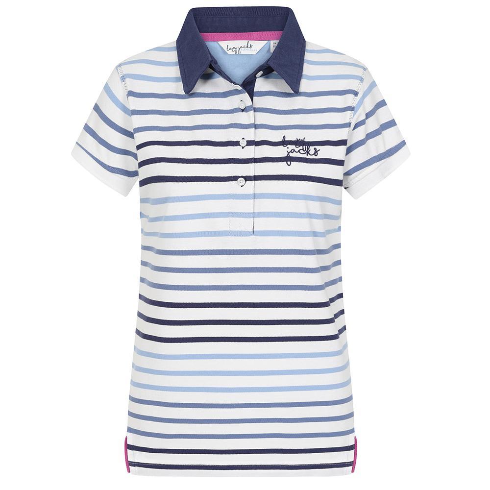 Lazy Jacks Womens/Ladies Stripe Polo Shirt
