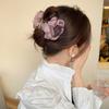 Mesh Rose Shark Clip Korean Style Flower Claw Clip Simple Simulation Flower Hair Claw  Beach
