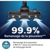 Aspirateur avec sac - philips - série 8000 - moteur 900 w - brosse triactive+ led - filtre hepa