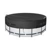Round Pool Cover for 8/10/12ft Pools 210D Oxford Cloth Shields Against Debris Easy Attachment with Ropes for Stability