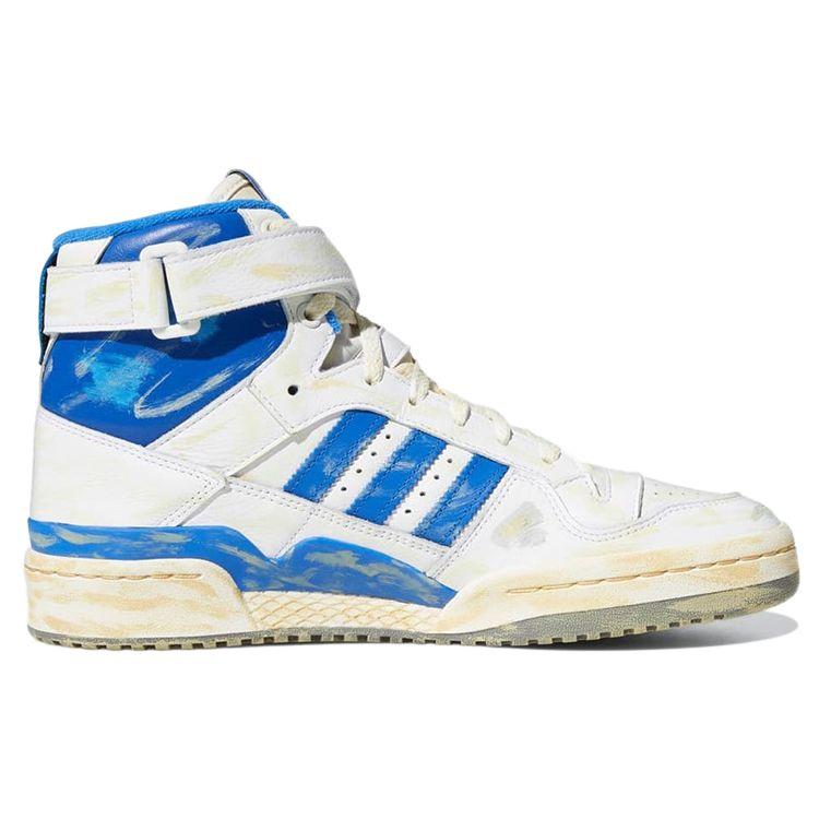 Adidas Forum 84 High Worn Blue Unisex Sneakers White Footwear-White GZ6467