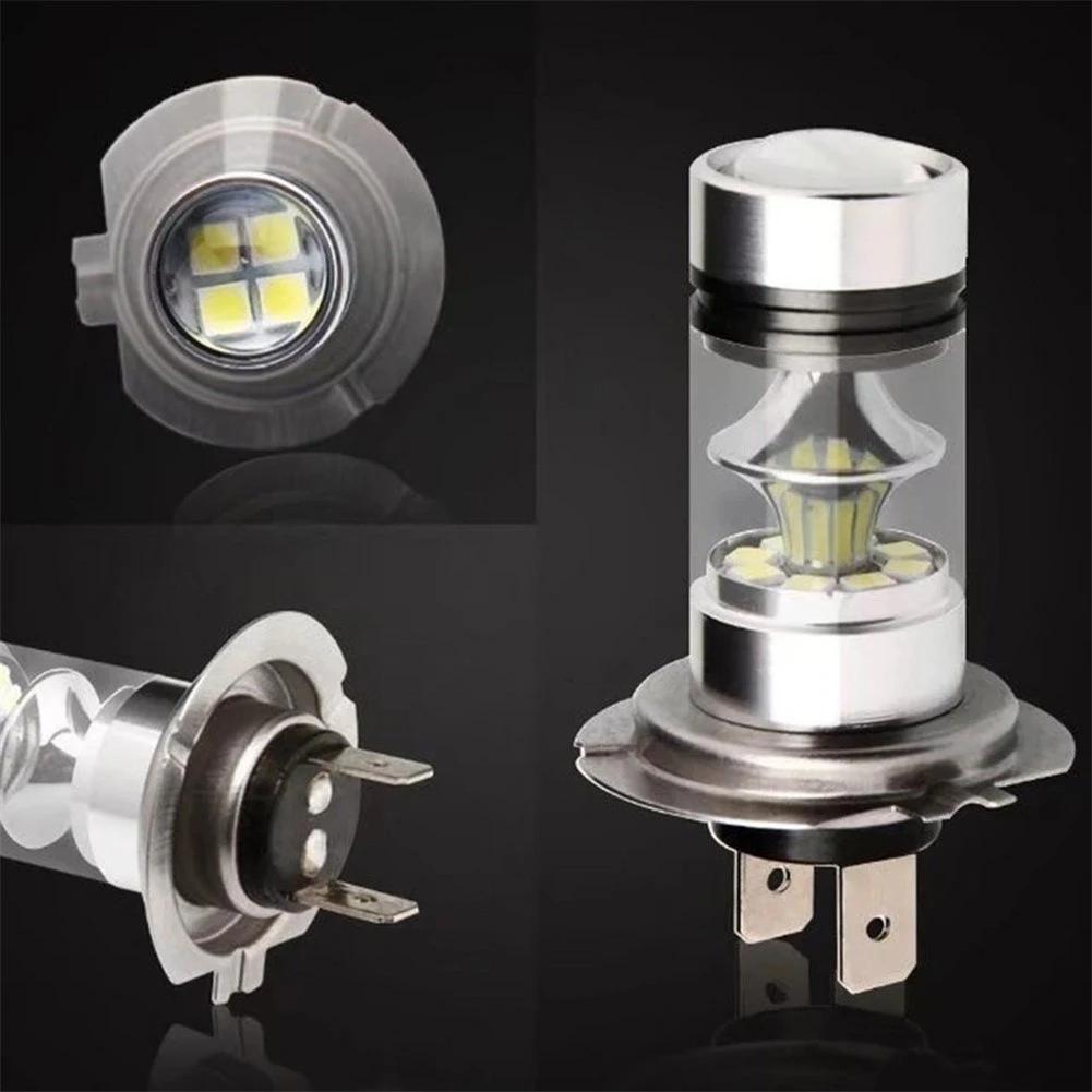 2PCS H7 LED Headlight Conversion Kit Bulbs High Low Beam 100W 6000K Super White High Power LED Headlights Bulbs