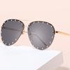 Ladies Metal Rivet Pilot Sunglasses Women Luxury Personality Glasses Cool Eyewear Shades  UV400 gafas