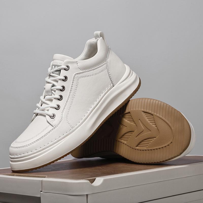 Fashion Genuine Leather Mens Casual Shoes Cowhide Business Skateboard Footwear Male Soft Comfortable Tenis Masculino Versatile Sneakers
