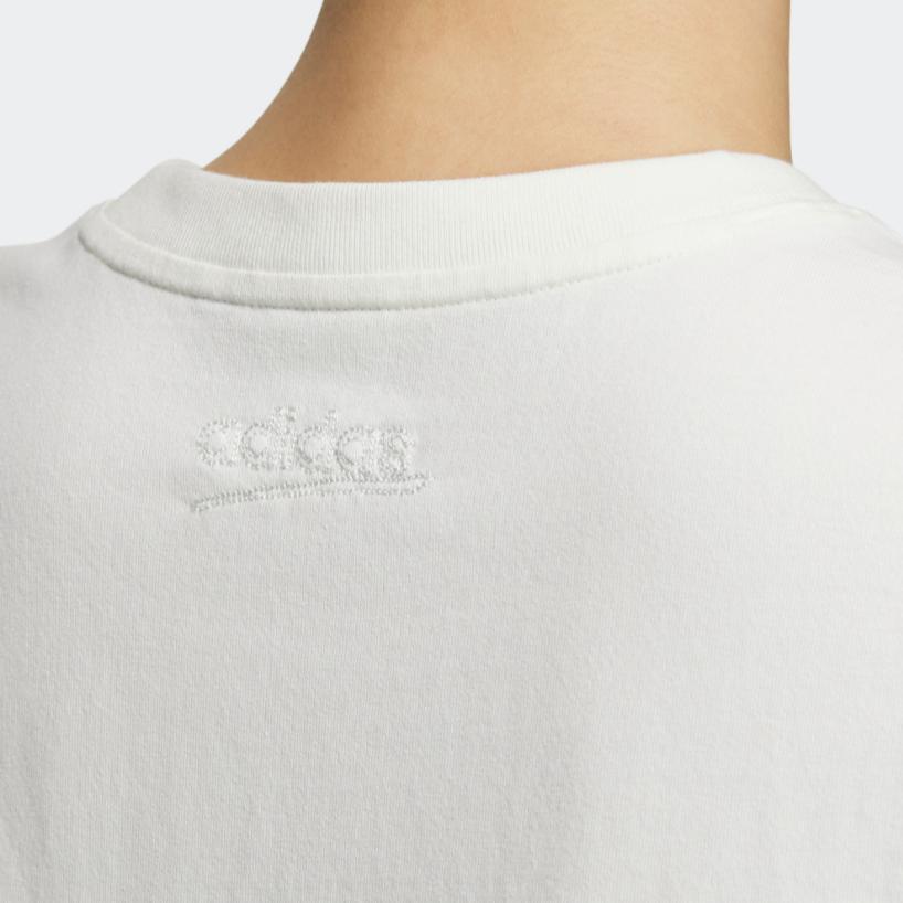 Adidas Originals Trefoil Short Sleeve Tee With Logo Women Tops White IK8628