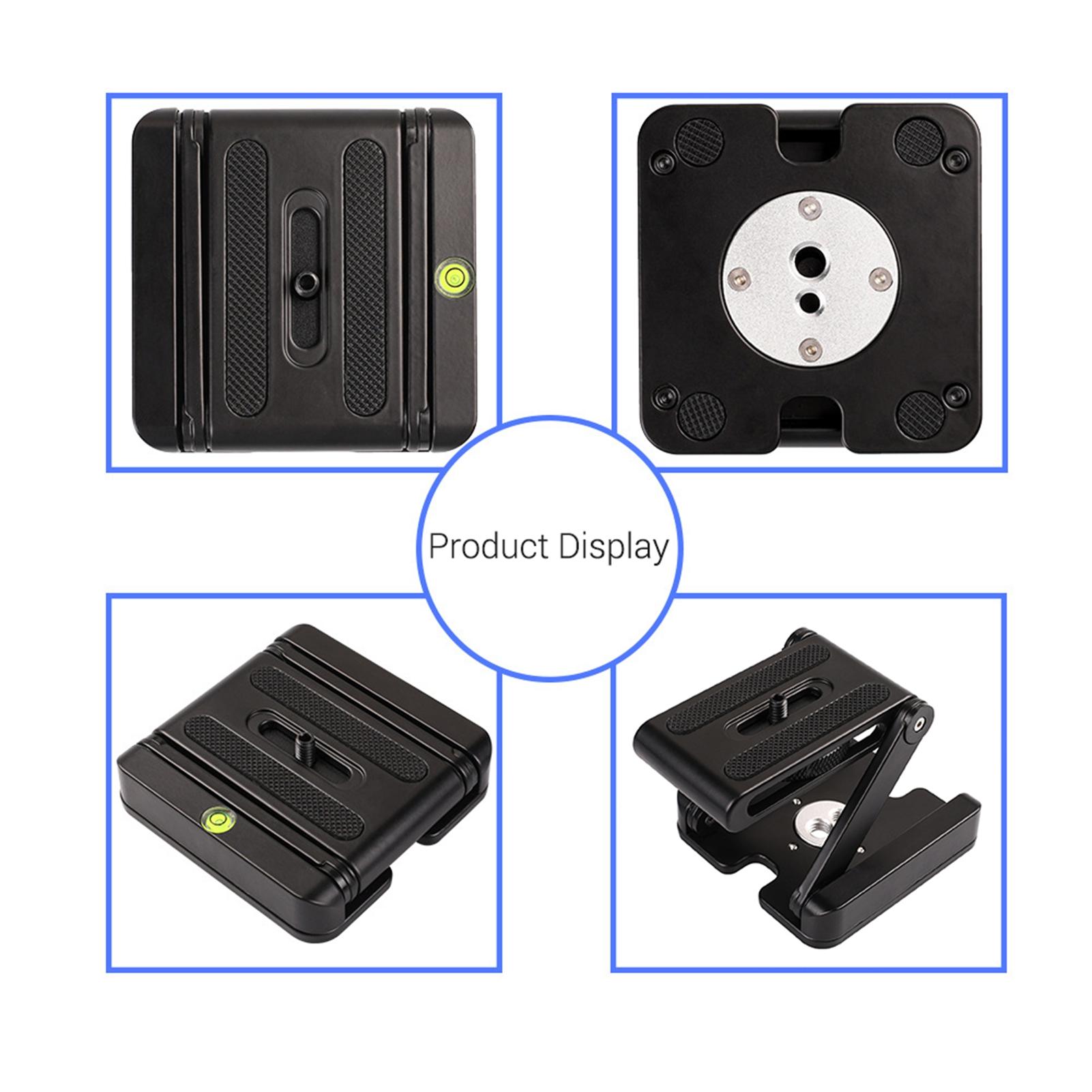 

Aluminum Z Flex Tilt Tripod Head 2KG Payload with Universal 1 4 3 8 Screw Bubble Level for DSLR Camera Mounting чёрный