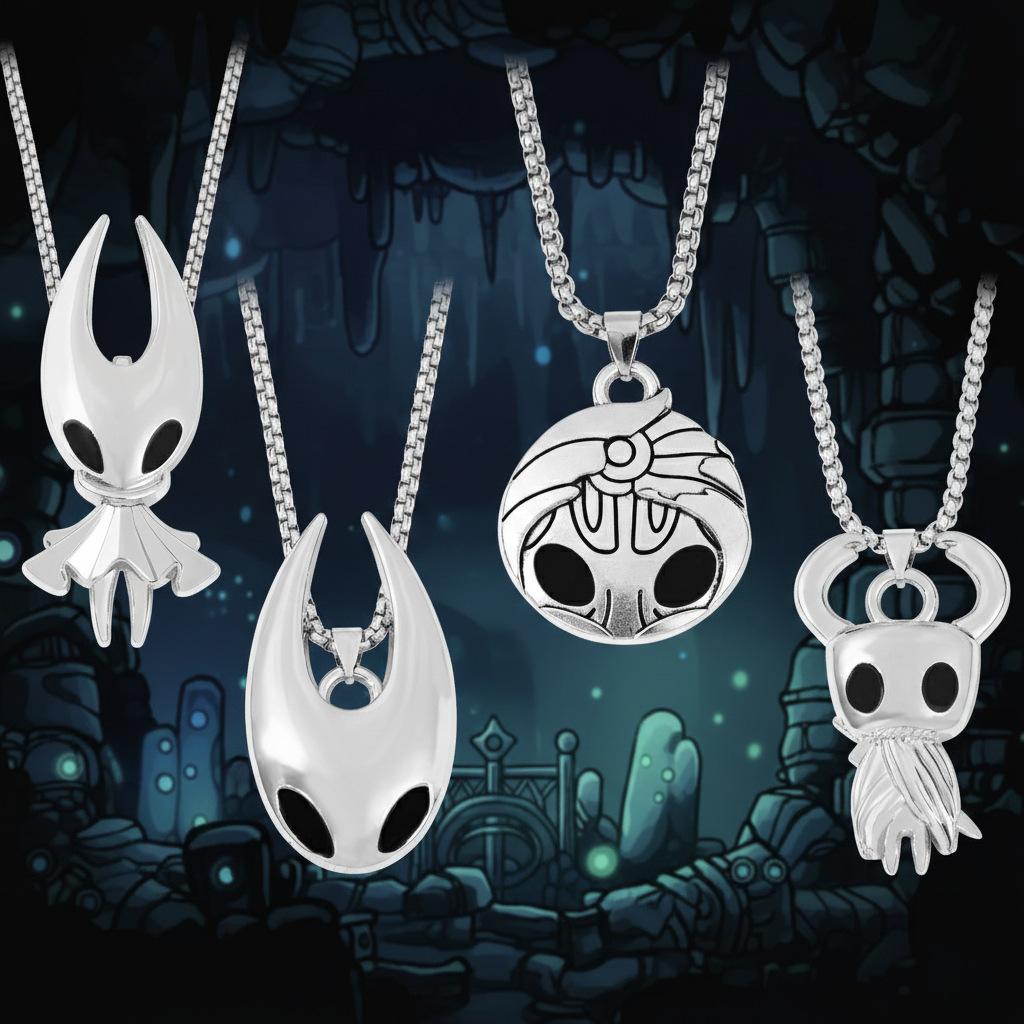 Modeschmuck-Accessoires für Gamer, Halskette im Hollow Knight-Design, beliebte Spiel-Silk Song Hip-Hop-Halsketten-Accessoires