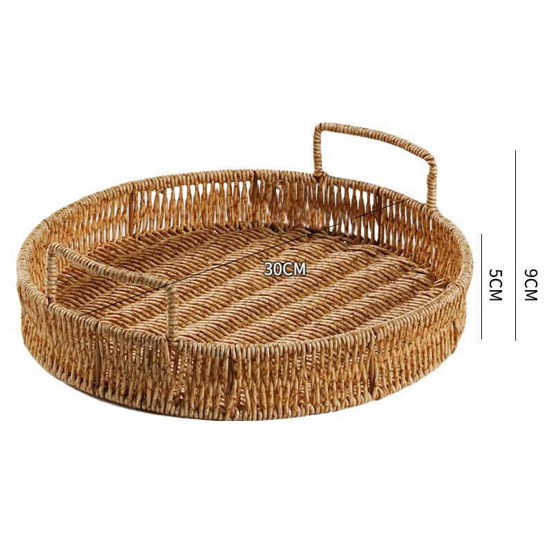 Imitation Rattan Storage Basket Fruit Basket Snack Tray Refreshment Tray Candy Box Dried Fruit Plate Fruit Plate Storage Box