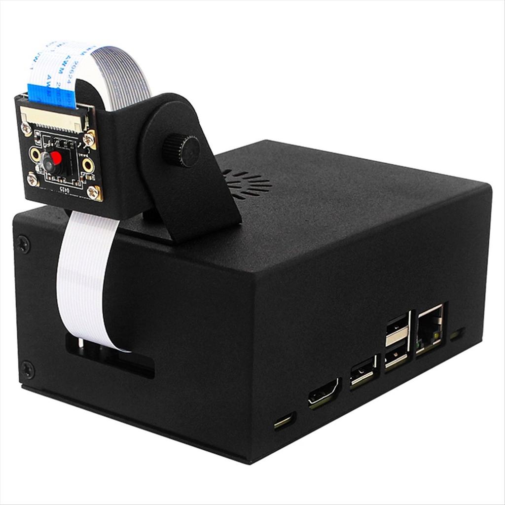 AS62 For NVIDIA Jetson Nano 2GB Metal Case Mini PC Chassis with Camera Holder Holes 160° Camera