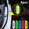 4pcs Car Door Reflective Sticker Open Door Warning Anti-collision Sticker Modified Car Body Decoration Creative Car Sticker