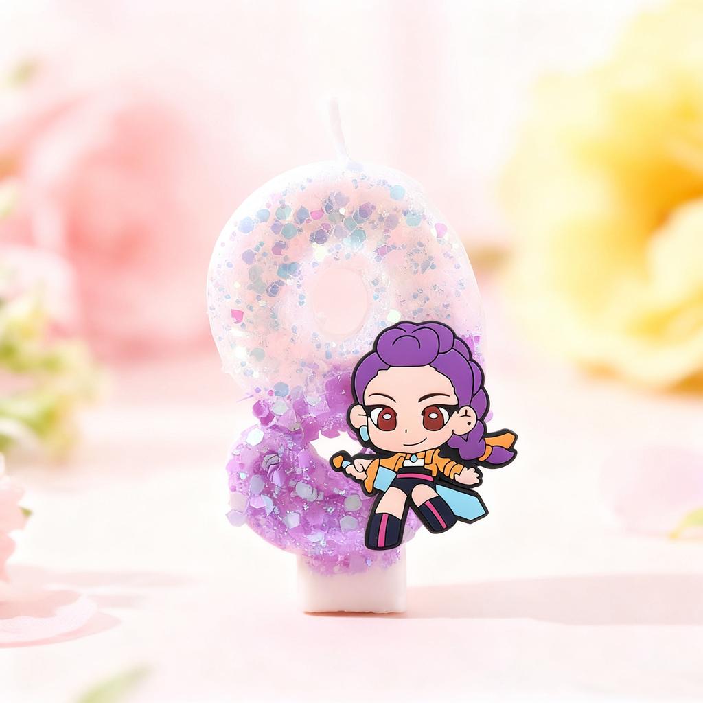New popular cartoon anime themed candles, children's birthday parties, exquisite cake decorations, party supplies and gifts